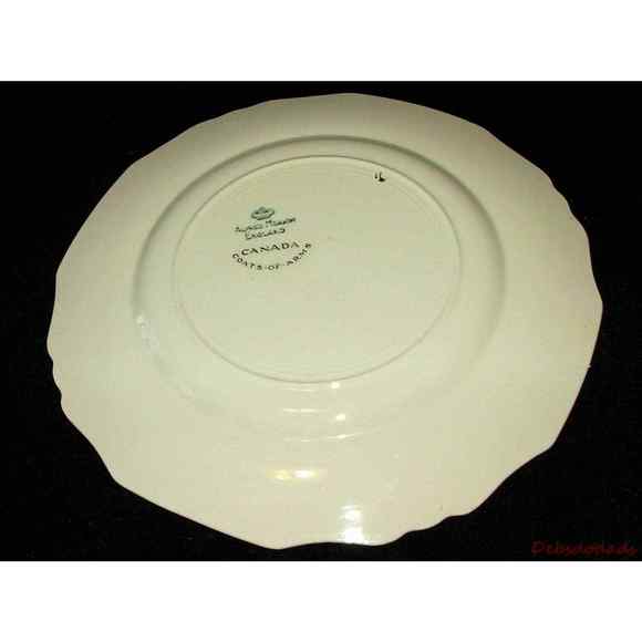 Canada Souvenir Plate Coats of Arms Alfred Meakin Ivory Gold Vintage Collectible - Picture 5 of 6
